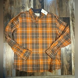 Wrangler Orange Plaid Men's Shirt